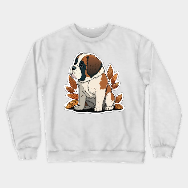 St Bernard Sticker Crewneck Sweatshirt by SquishyKitkat